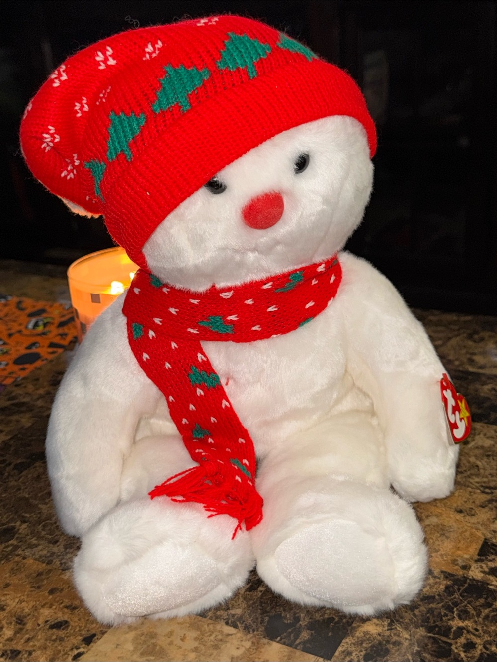 TY BEANIE BUDDY SNOWBOY SNOWMAN LARGE VERSION